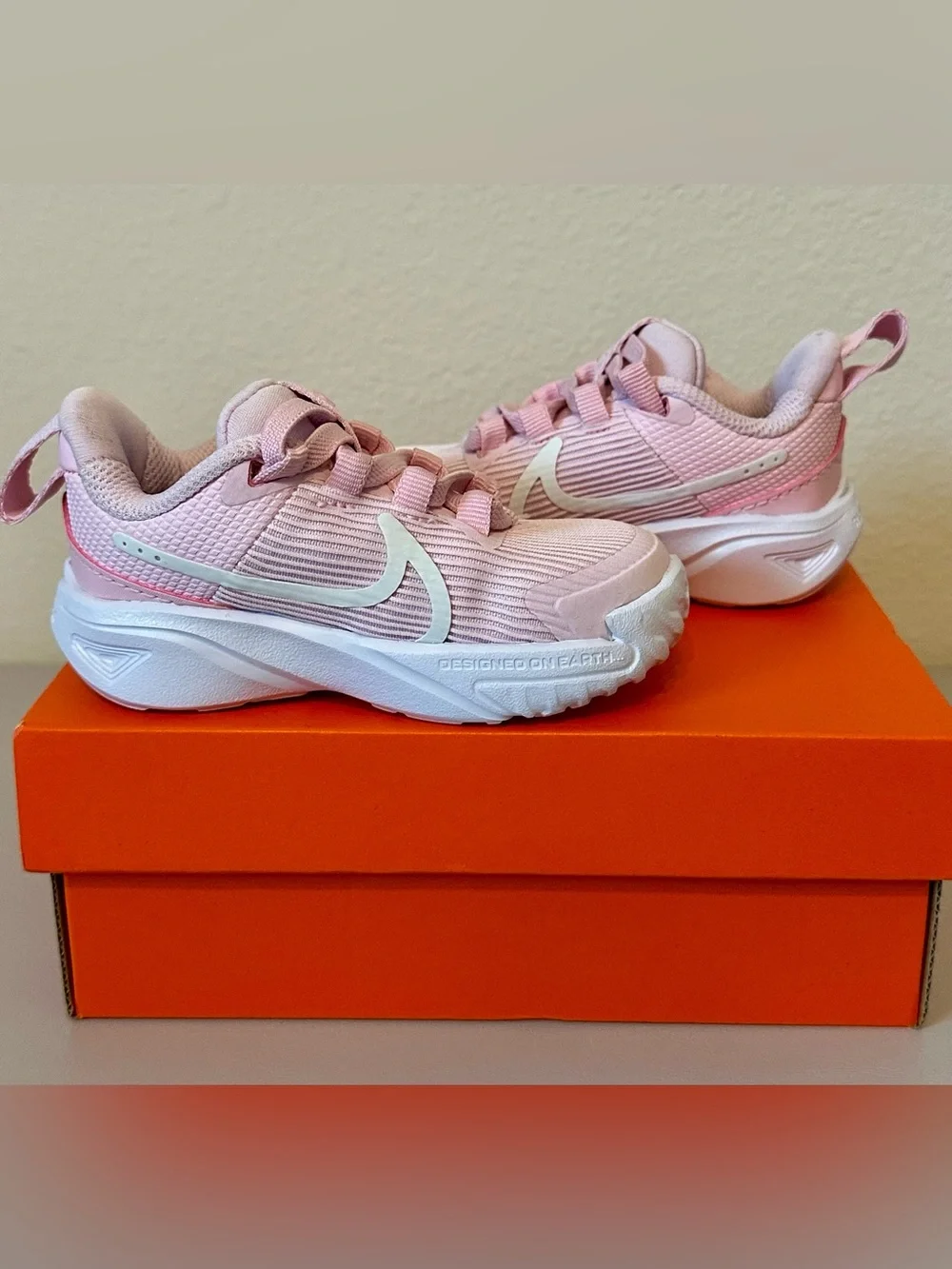 Nike Star Runner 4 Toddler Girls Shoes 5c Pink Foam Summit White